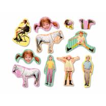 67-teiliges Party-Set - Pippi Langstrumpf - Teller Becher Servietten XXL-Konfetti Muffin-Banderolen Picker Trinkhalme  für 8 Kinder