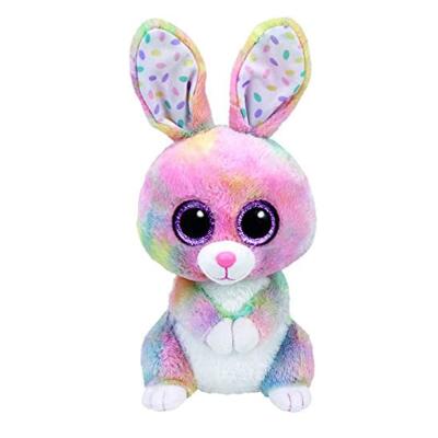 TY Beanie Boos 37092 - Hase Bubby mehrfarbig, 24 cm
