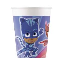 68-teiliges Party-Set PJ Mask Pyjamahelden - Teller Becher Servietten Trinkhalme für 16 Kinder