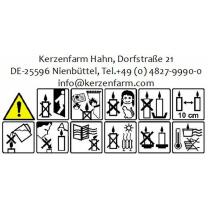 Stabkerze 180 x 22 mm - durchgefärbt - Made in Germany