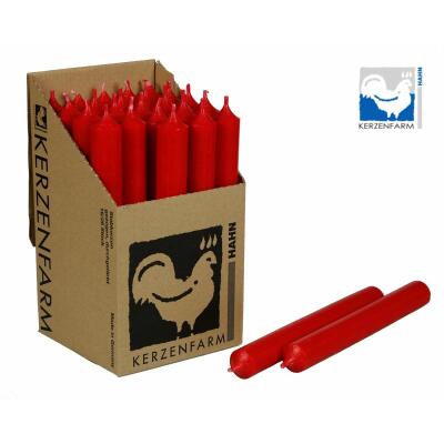 Stabkerze 180 x 22 mm - durchgefärbt - Made in Germany 07 weihnachtsrot 1