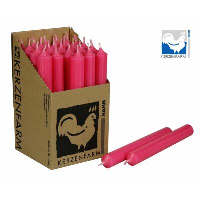 Stabkerze 180 x 22 mm - durchgefärbt - Made in Germany 08 pink 1