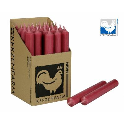 Stabkerze 180 x 22 mm - durchgefärbt - Made in Germany 09 altrosa 1