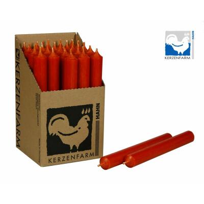 Stabkerze 180 x 22 mm - durchgefärbt - Made in Germany 11 rost 1