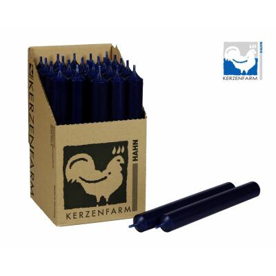 Stabkerze 180 x 22 mm - durchgefärbt - Made in Germany 16 dunkelblau 1