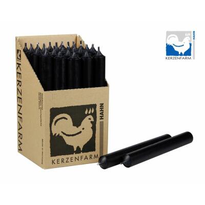 Stabkerze 180 x 22 mm - durchgefärbt - Made in Germany 27 schwarz 1