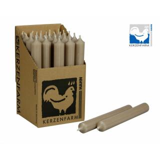 Stabkerze 180 x 22 mm - durchgefärbt - Made in Germany 35 taupe 1