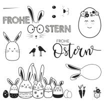 Rayher clear stamps Stempel Set - Frohe Ostern