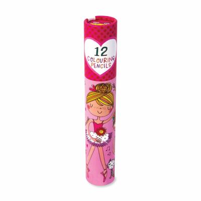 Stiftebox Ballerina  mit 12 Dreikant-Buntstiften
