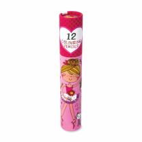 Malbuch und Stiftebox Ballerina mit 12 Dreikant-Buntstiften