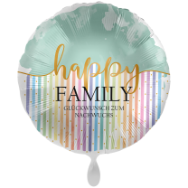 Folienballon 43 cm - Geburt - happy Family