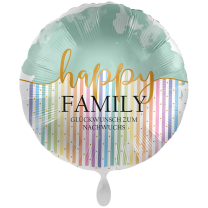 Folienballon 43 cm - Geburt - happy Family ohne Helium...