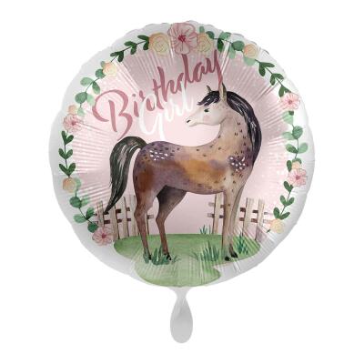 Folienballon 43 cm - Pferd - charming horse ohne Helium Füllung