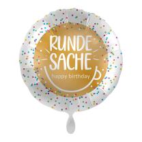 Folienballon 43 cm - Runde Sache - Happy Birthday