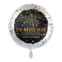 Folienballon 43 cm - Ein neues Jahr - Happy Birthday