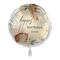 Folienballon 43 cm - Happy Birthday to you ohne Helium...