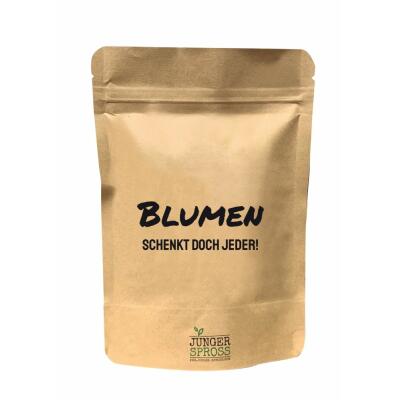 Botschaftsbeutel "Blumen schenkt doch jeder" Anzuchterde + Paprika - Samen