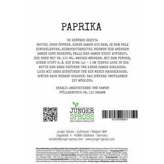 Botschaftsbeutel "Blumen schenkt doch jeder" Anzuchterde + Paprika - Samen