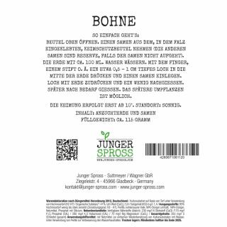 Botschaftsbeutel "Große Dinge beginnen oft klitzeklein" Anzuchterde + Bohnen - Samen