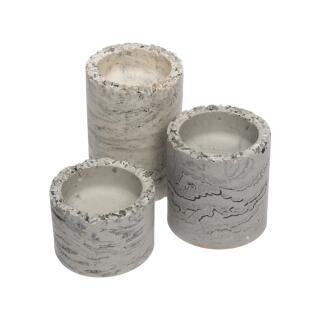 Silikonform 3er Set Kerzenhalter zylindrisch