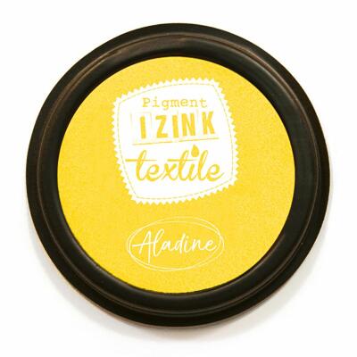 Aladine IZINK Pigment Textil Stempelkissen - Auswahl jaune - gelb