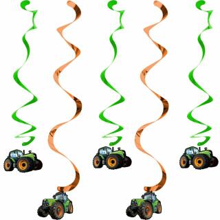 Traktor  - Dekospiralen, 5 Stück