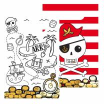 Partytüten Pirat "Pirates Map", 8 Stück