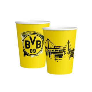 44-teiliges Party-Set BVB Dortmund Teller Becher Servietten + Trinkhalme für 8 Personen