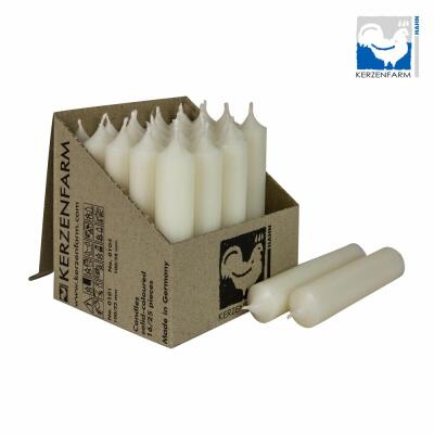 Stabkerze 100 x 22 mm - durchgefärbt - Made in Germany 01 elfenbein 1 Stück