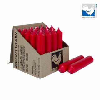Stabkerze 100 x 22 mm - durchgefärbt - Made in Germany 07 weihnachtsrot 1 Stück