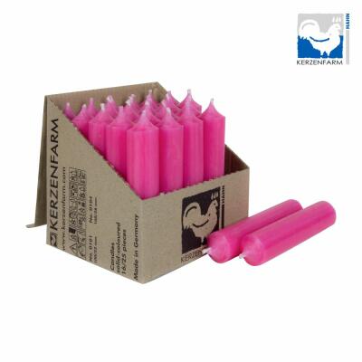Stabkerze 100 x 22 mm - durchgefärbt - Made in Germany 08 pink 1 Stück