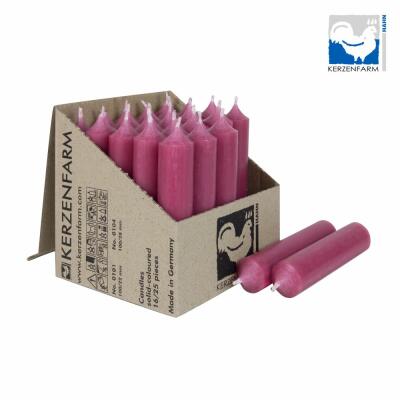 Stabkerze 100 x 22 mm - durchgefärbt - Made in Germany 09 altrosa 25 Stück