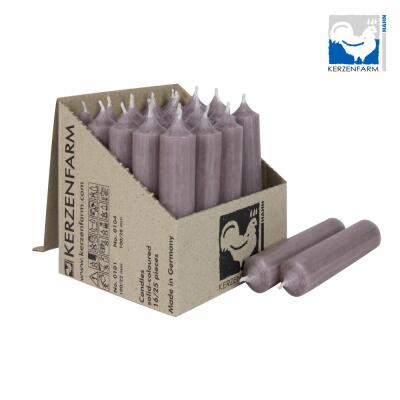 Stabkerze 100 x 22 mm - durchgefärbt - Made in Germany 32 schlamm 1 Stück