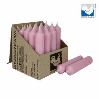 Stabkerze 100 x 22 mm - durchgefärbt - Made in Germany P09 pastellaltrosa 10 Stück