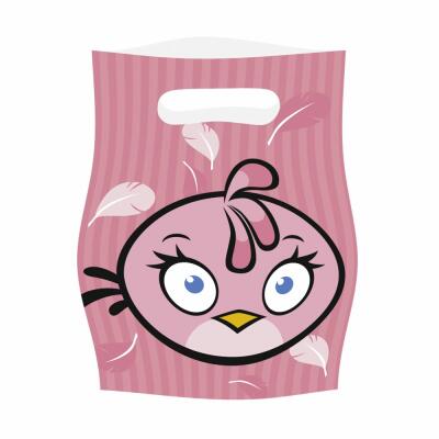Partytüten  Angry Birds pink, 6 Stück