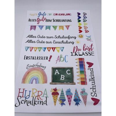 Kerzentattoos Schulanfang - Einschulung A4