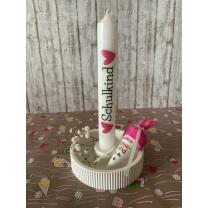 Kerzenhalter geriffelt 10 cm - handmade