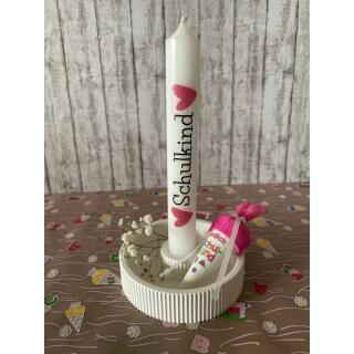 Kerzenhalter geriffelt 10 cm - handmade