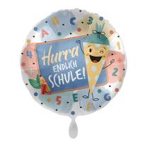 Folienballon 43 cm - Hurra Endlich Schule