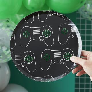 Game Party - Pappteller, 8 Stück