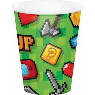 Game on Party - Pappbecher, 8 Stück