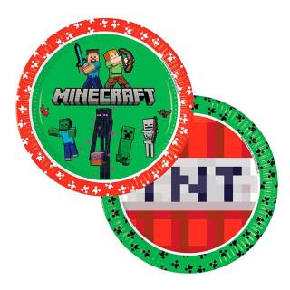 Minecraft - Pappteller, 8 Stück