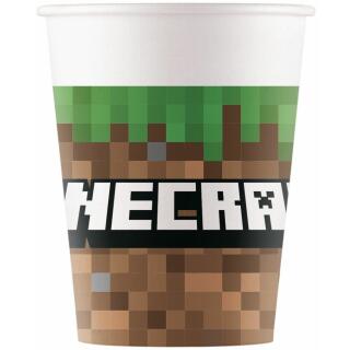 Minecraft - Pappbecher, 8 Stück