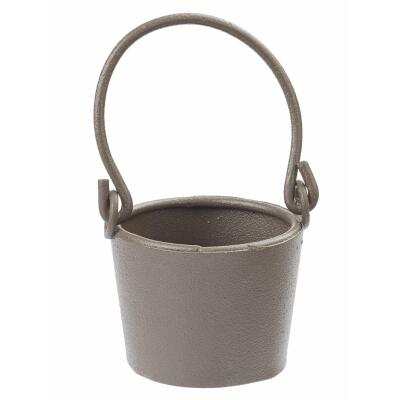 Miniatur Eimer 2,8 cm - Metall - in zwei Farben braun