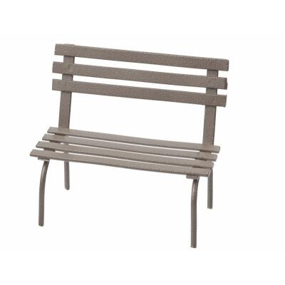 Miniatur Bank - Metall - braun