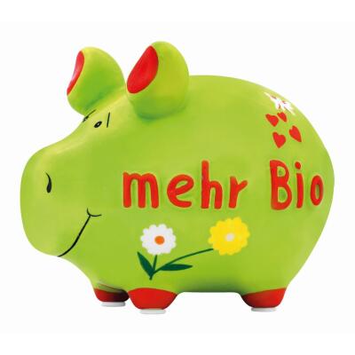 Sparschwein Keramik  - mehr Bio -  ca. 12 cm x 9 cm