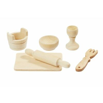 Miniatur -Backset Holz, 6-teilig