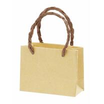Miniatur Papiertasche 4 x 1,5 x 3 cm, 2 Stück