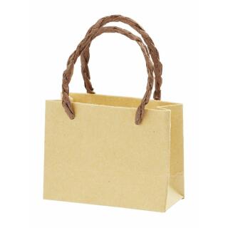 Miniatur Papiertasche 4 x 1,5 x 3 cm, 2 Stück