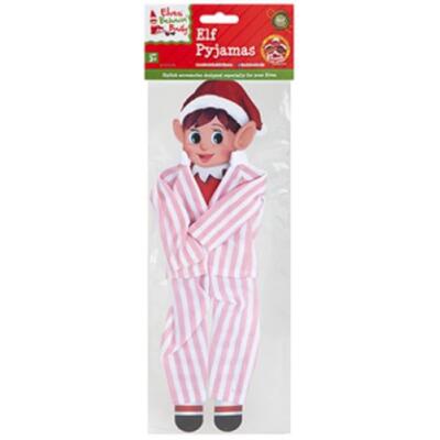 Elves Behavin Badley - Frecher Elf Schlafanzug rosa-gestreift